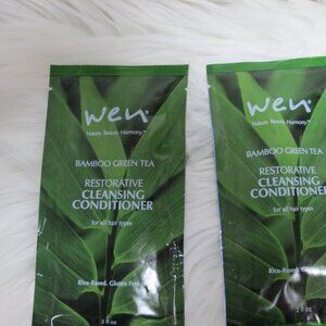 Wen Bamboo Green Tea Restorative Conditioner 2 travel packs 2fl oz. x 2 Luxury!